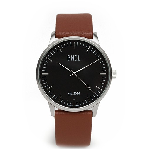 Argent - Noir : Noir - Marron